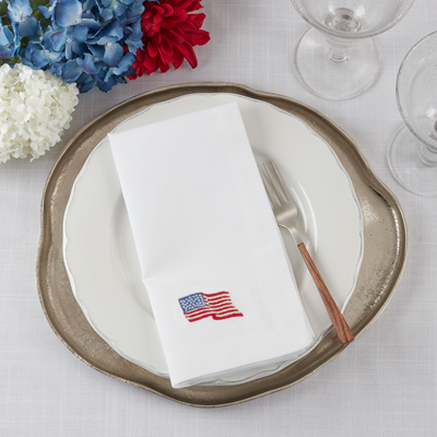 American Flag Napkin S/4