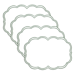 Embroidered Polka Dot Placemats S/4