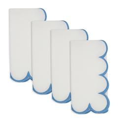 Scalloped Dinner Napkins S/4