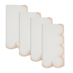 Scalloped Dinner Napkins S/4
