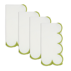 Scalloped Dinner Napkins S/4