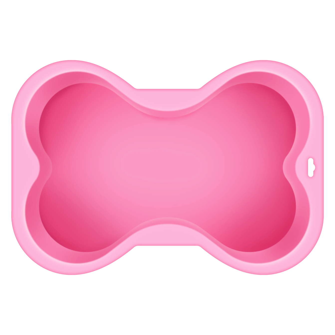Pink Dog Bone Shaped Silicone Cake Pan