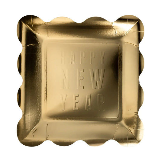 Happy New Year Embossed Plate