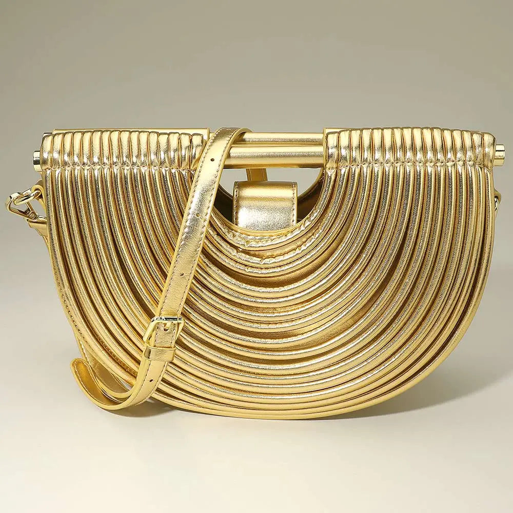 Half Moon Handbag - Gold