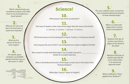 Family Fun Night: Trivia Night Placemats