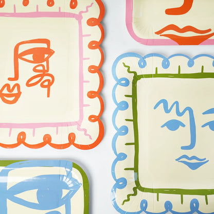 Two Face Dinner Paper Plates