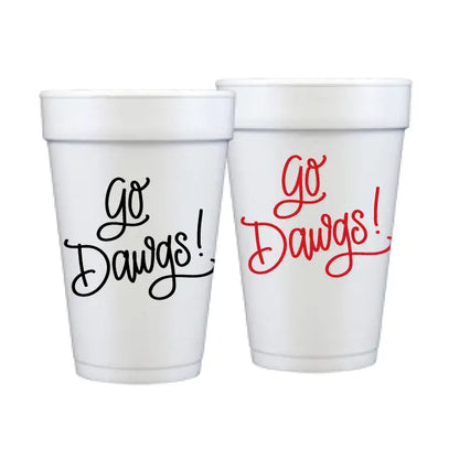 Go Dawgs! Foam Cups S/10