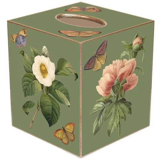 Tissue Box - Sage Floral