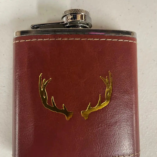 Leather Antler Flask