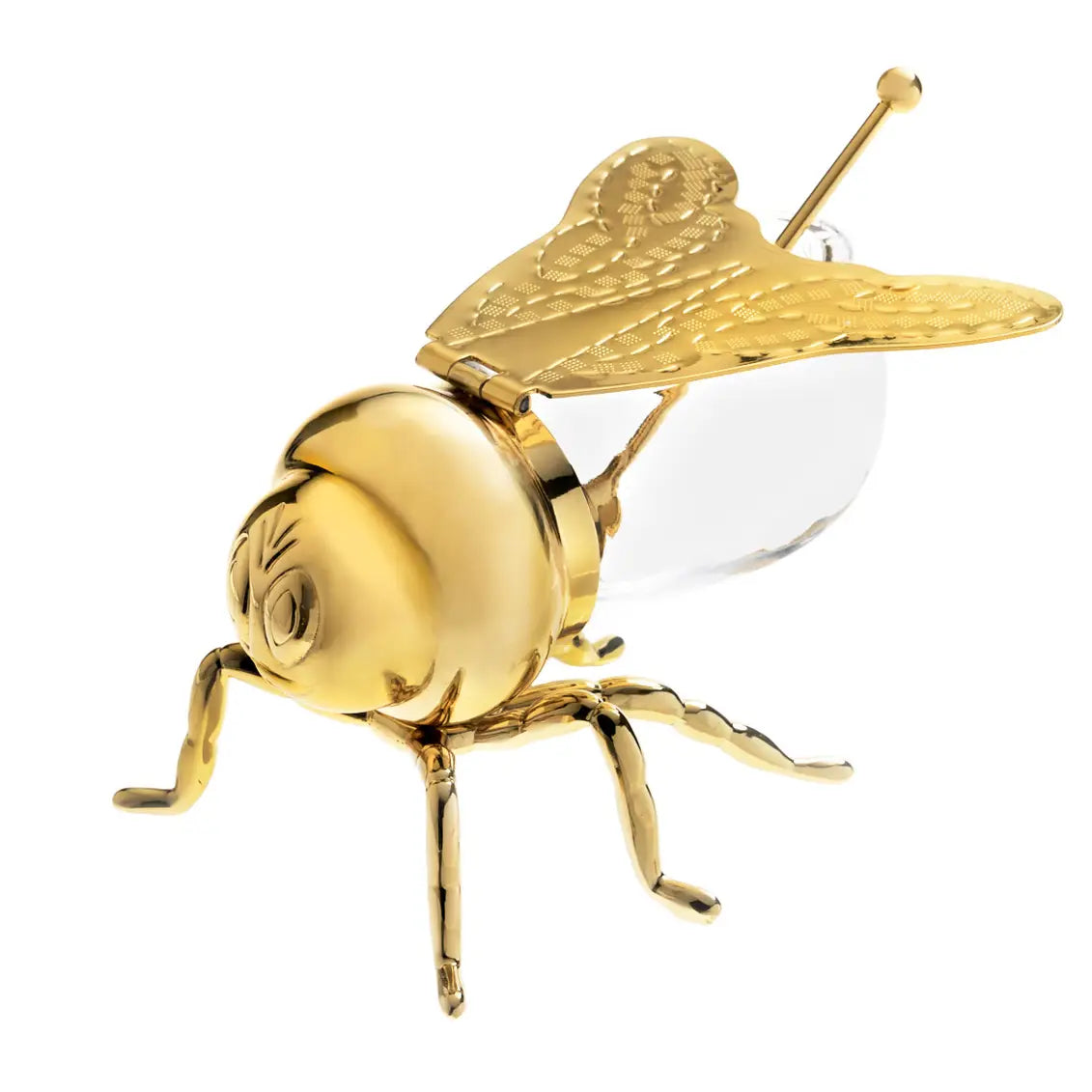 Bee Gold Honey Jar with Spoon