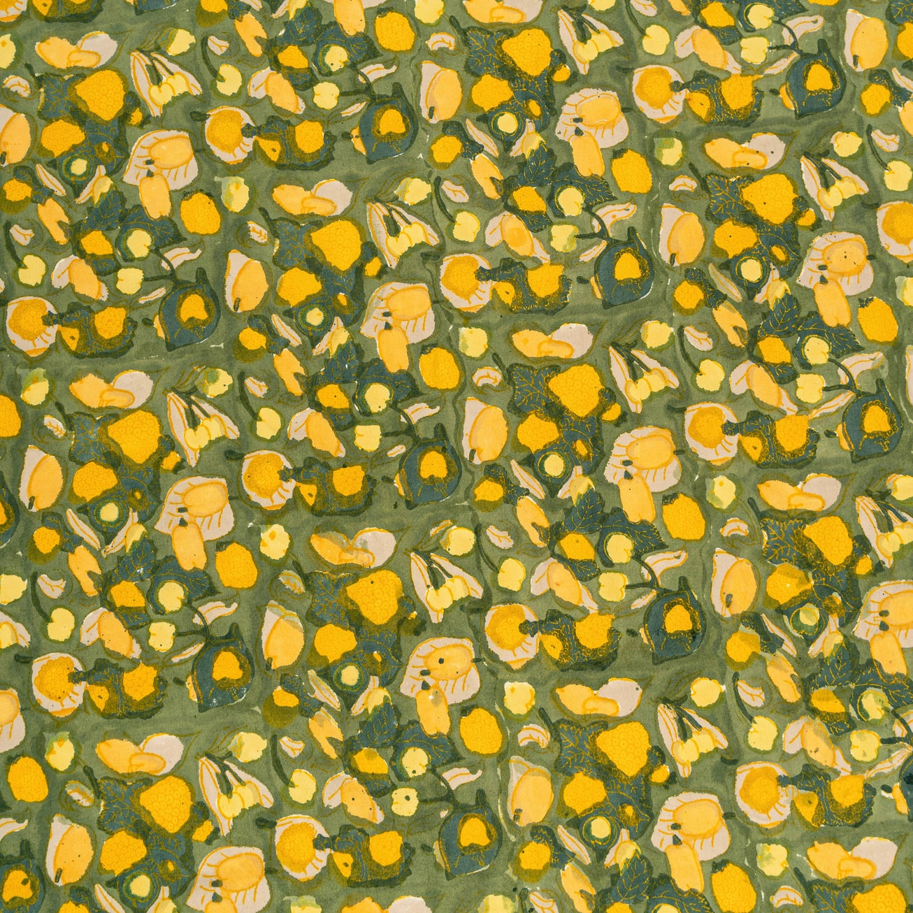 French Tablecloth Fruit Yellow/Green 71"x106"
