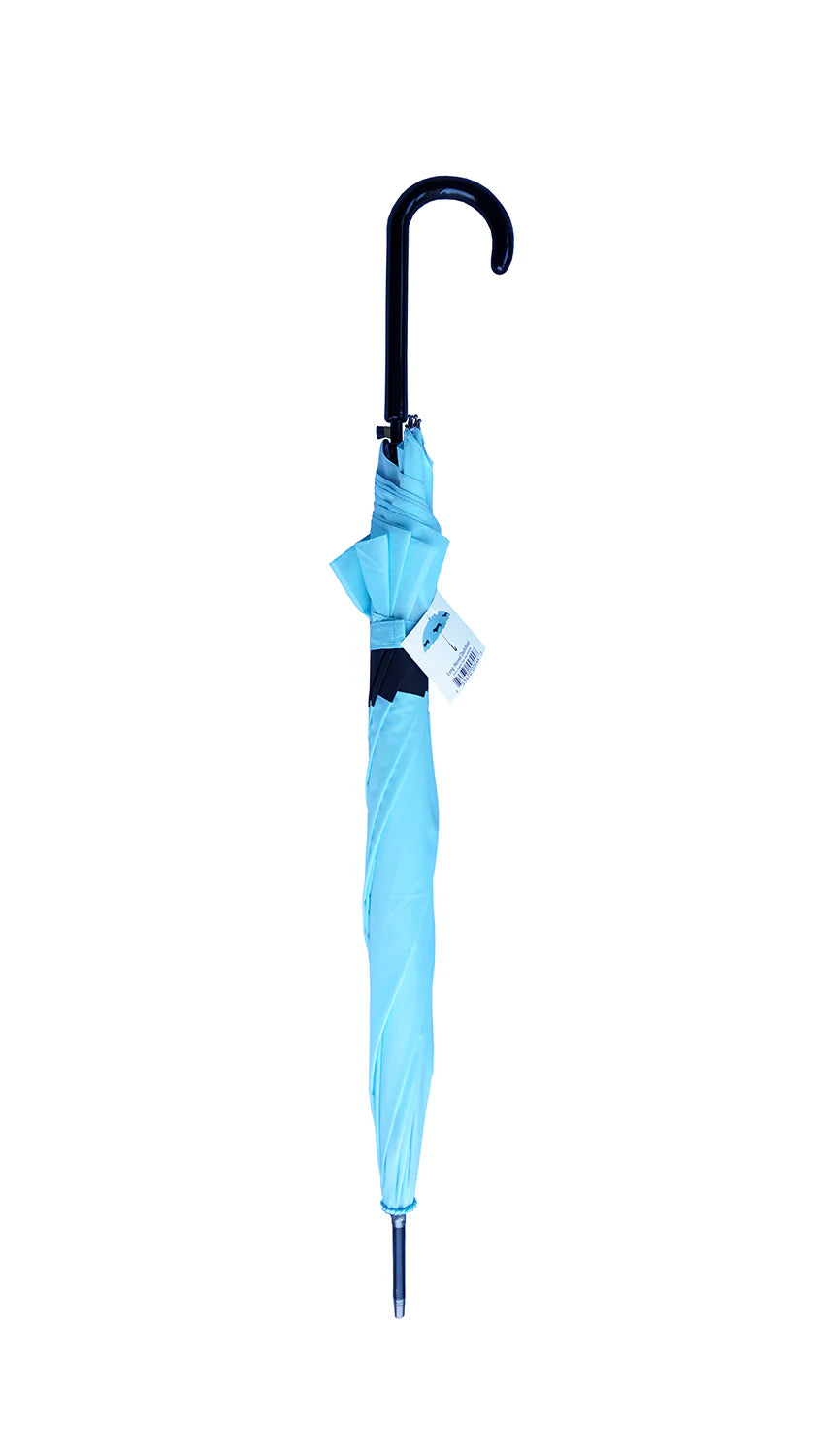 Dachshund Long-Haired Umbrella Black on Blue