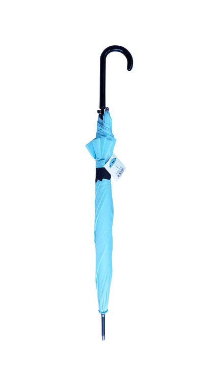 Dachshund Long-Haired Umbrella Black on Blue