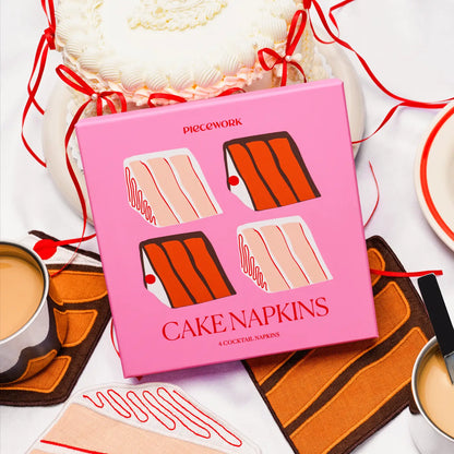Cake Cocktail Napkins S/4