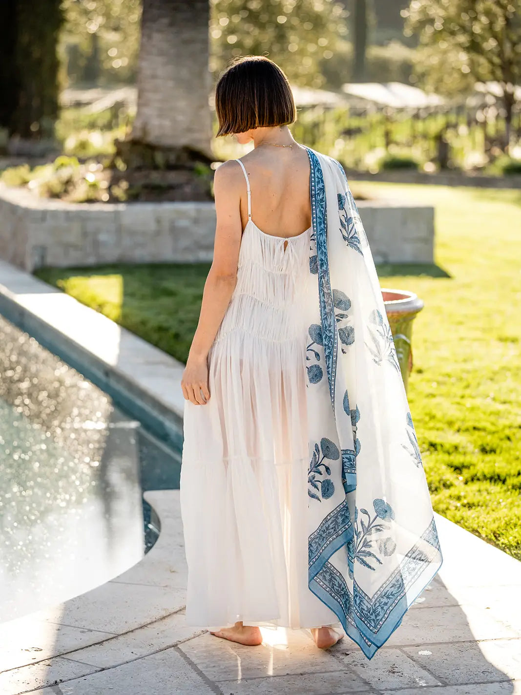 Sarong - Indigo Flower