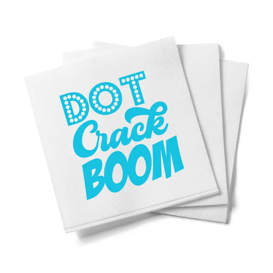 Dot Crack Bam Mahjong Cocktail Napkins Aqua