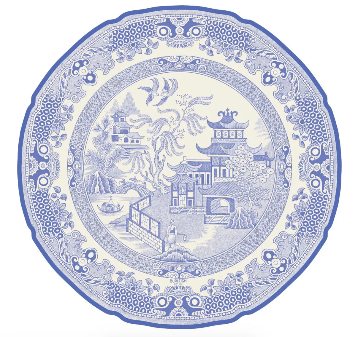 Die-cut Blue Willow Plate Placemat