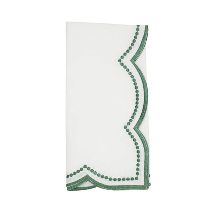 Scalloped Dinner Napkins S/4