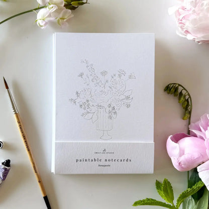 Bouquets Paintable Notecard Set