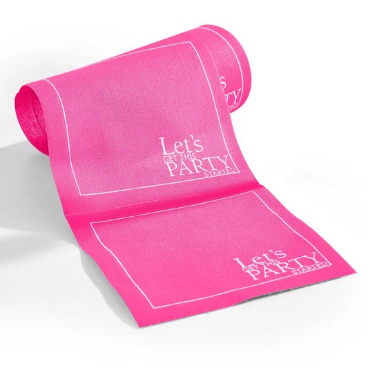 Cotton Cocktail Napkin Roll: Blush Crush (Fuchsia Pink)