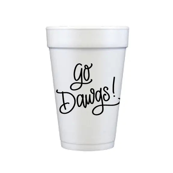 Go Dawgs! Foam Cups S/10