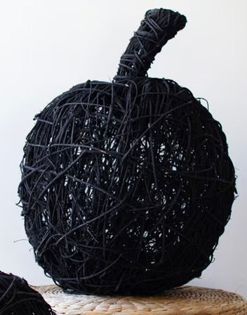Black Painted Twig Pumpkins