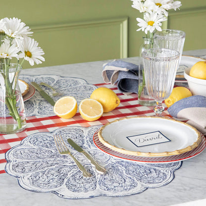 Die-cut Blue Oyster Plate Placemat