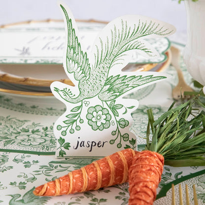 Green Asiatic Pheasants Place Card