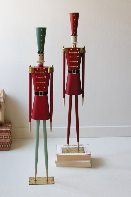 Painted Metal Christmas Soldiers