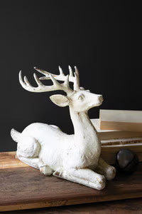 Faux Concrete Sitting Deer