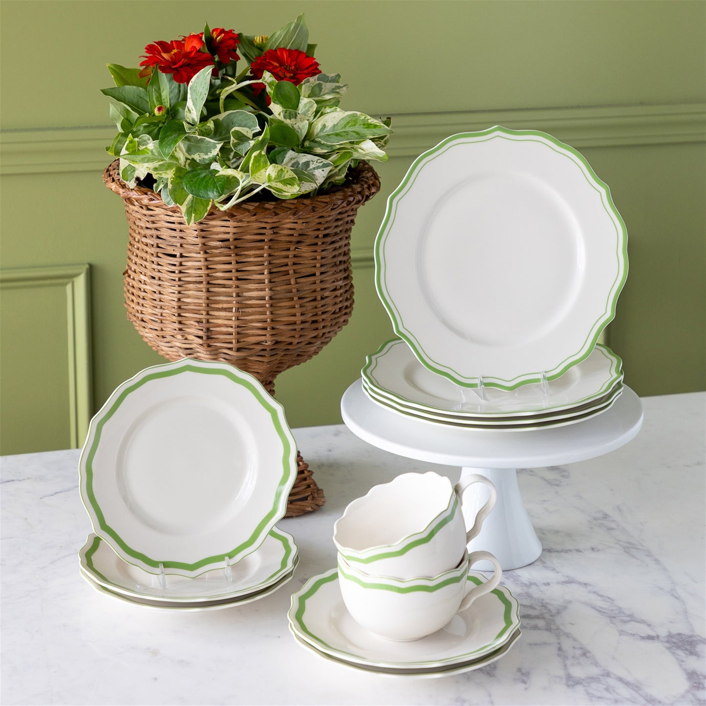 Green Icing on the Cake Salad Plate