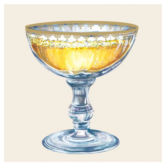 Champagne Coupe Cocktail Napkin