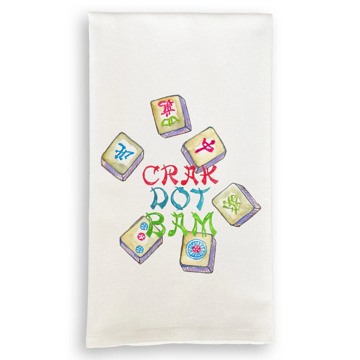 Colorful Mahjong Tiles Kitchen Towel