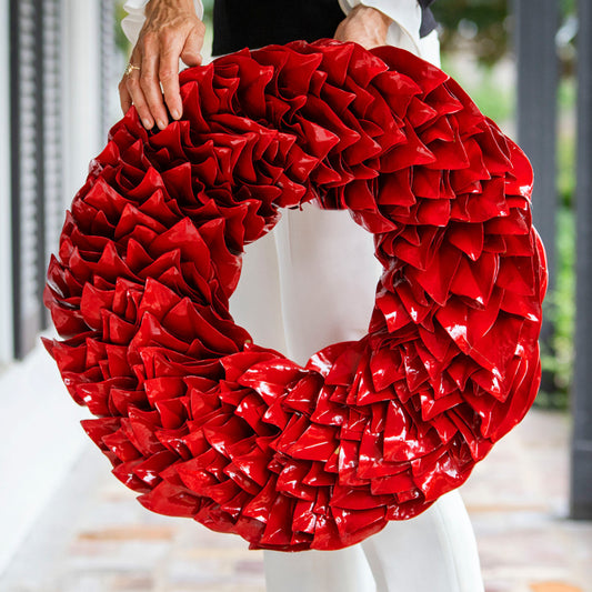 Red Lacquer Wreath - 3 Sizes