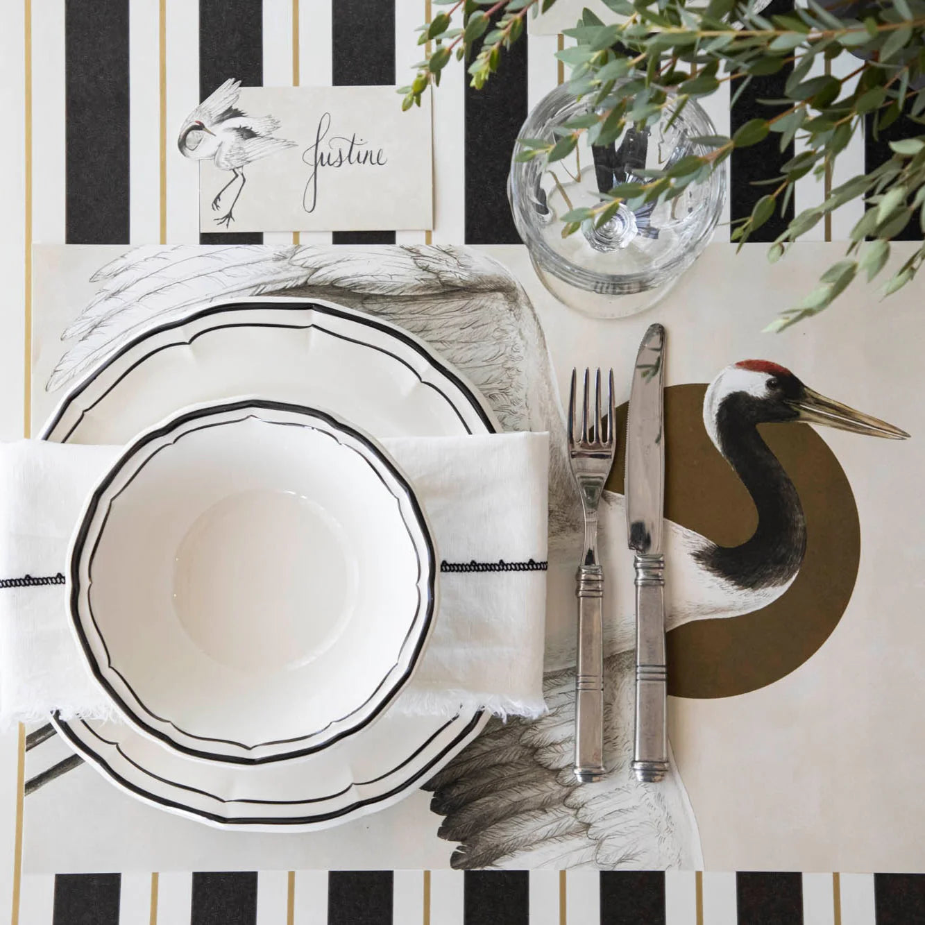 Crane Place Card
