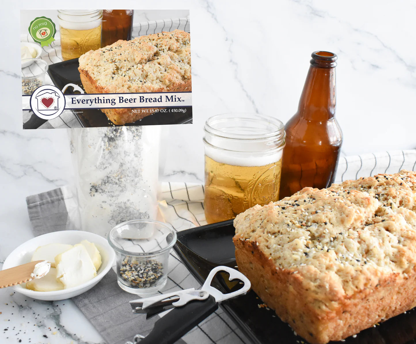 Everything Seasoning Beer Bread
