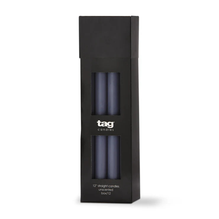 Straight Candle - Slate Blue