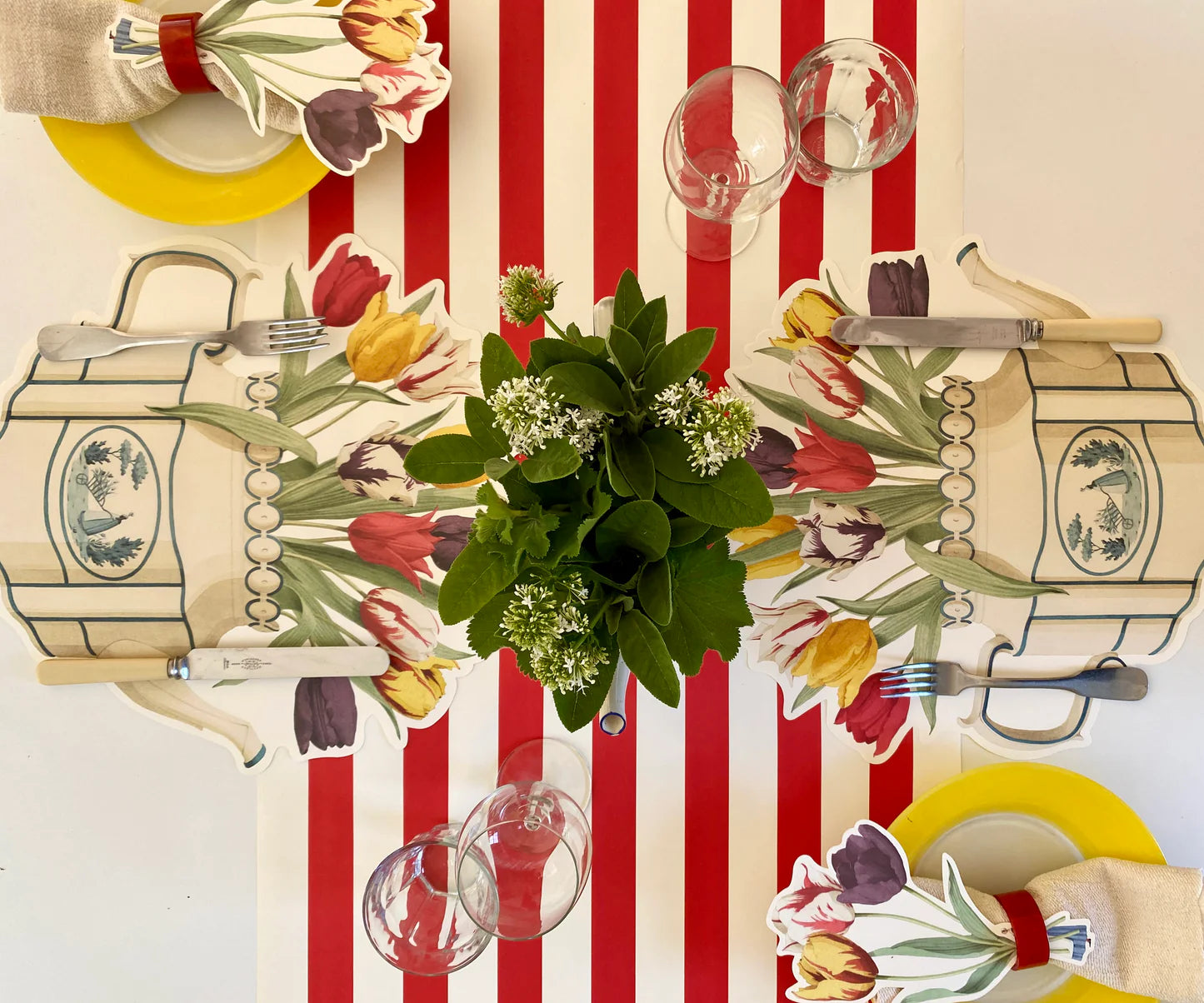Die-cut Tulip Teapot Placemat