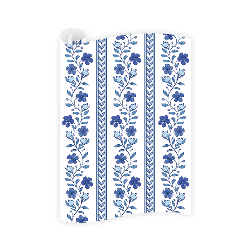 Bombay Blue Wrapping Paper Roll
