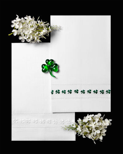 Shamrocks Guest Towel Green