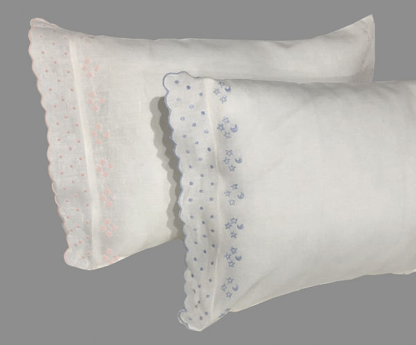 Baby Pillow Sham Moon & Stars Pink