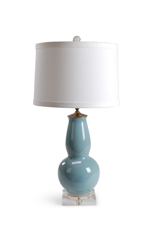 Light Blue Double Gourd Lamp 29.5"