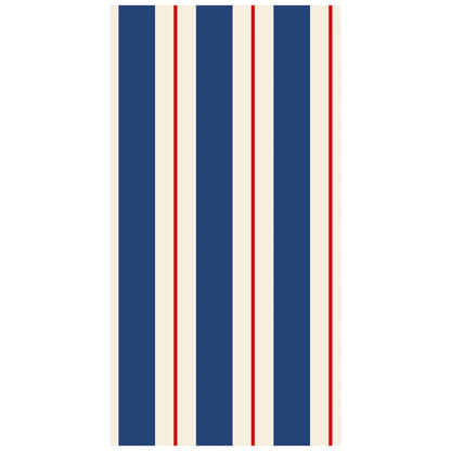 Navy & Red Awning Stripe Guest Napkin