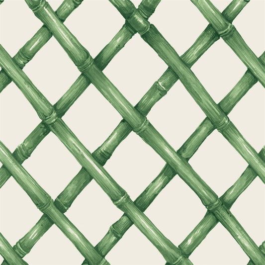 Green Lattice Cocktail Napkin