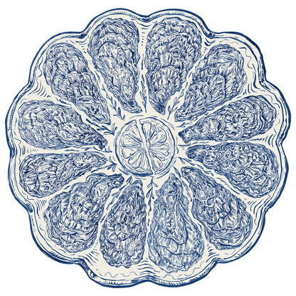 Die-cut Blue Oyster Plate Placemat