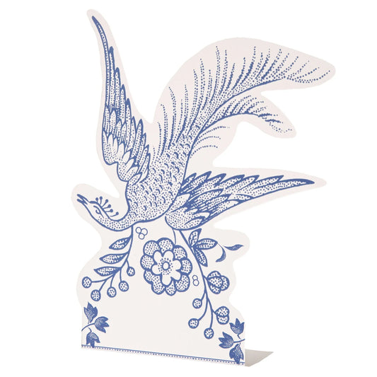 Blue Asiatic Pheasants Place Card