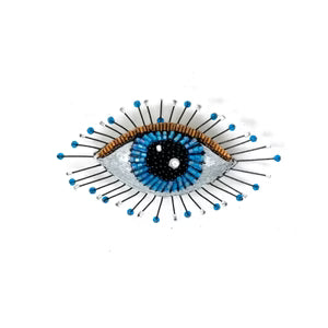 Lapis Eye Brooch Pin