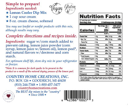 Lemon Cooler Dip Mix