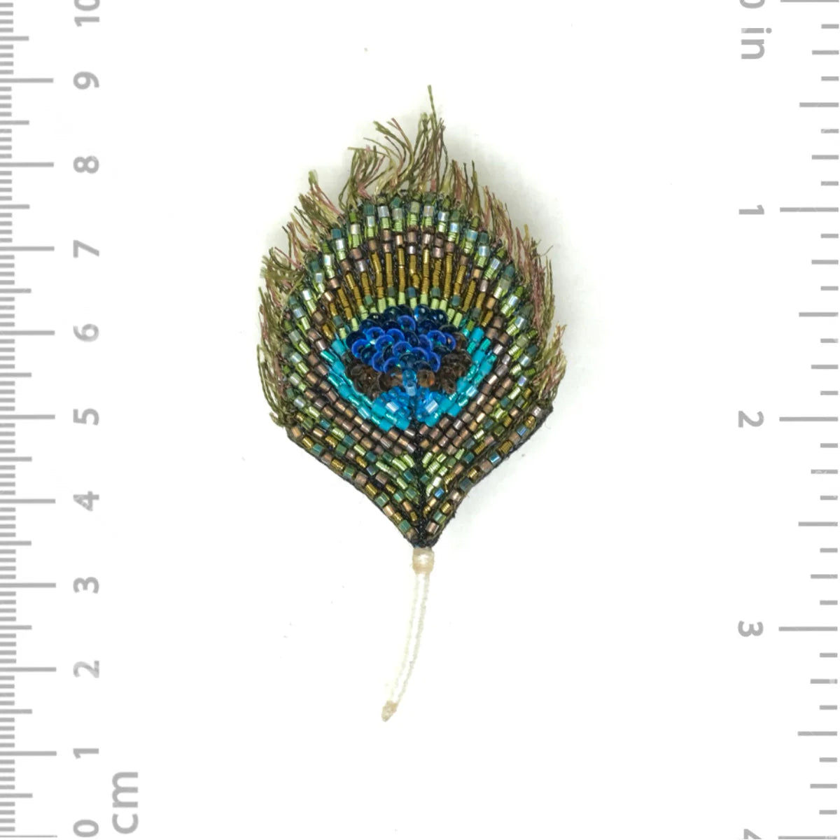 Luminous Peacock Feather Brooch Pin