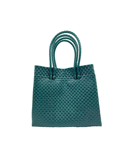 Piper Maxi Handwoven Tote - Deep Emerald